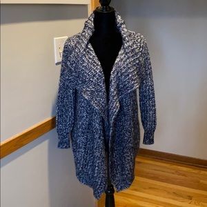 Blue & white sweater/wrap szM !